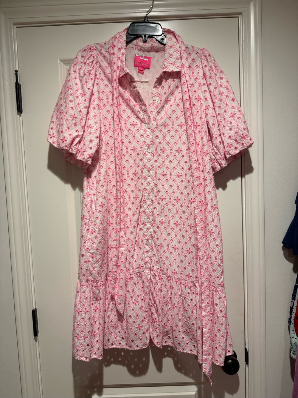 Lilly Pulitzer Pink Printed Button-Front Casual Dress